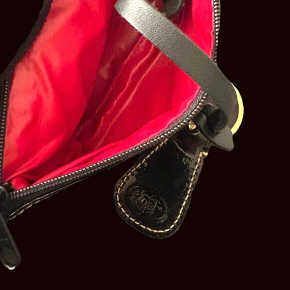 Dooney & Bourke Black Patten-Leather Florentine Wristlet with Bag Charm  NWOT - Picture 3 of 12